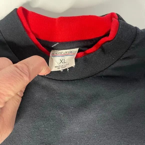 Vintage Winston Racing Pocket-Tee Shirt Men Sz XL Black 90s Single Stitch USA - Picture 10 of 13